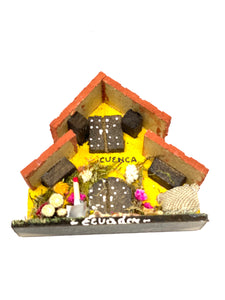 Typical Ecuadorian House 2F Fridge Magnet (Yellow)